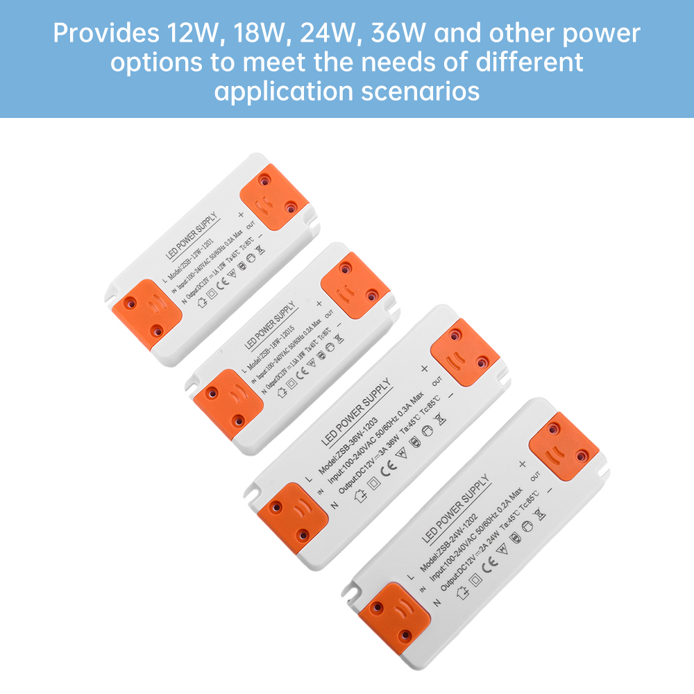 DC 12V Ultradünner Beleuchtungstransformator LED-Netzteil 12W 18W 24W 36W Treiber 110V 220V 230V für LED-Streifenlichter