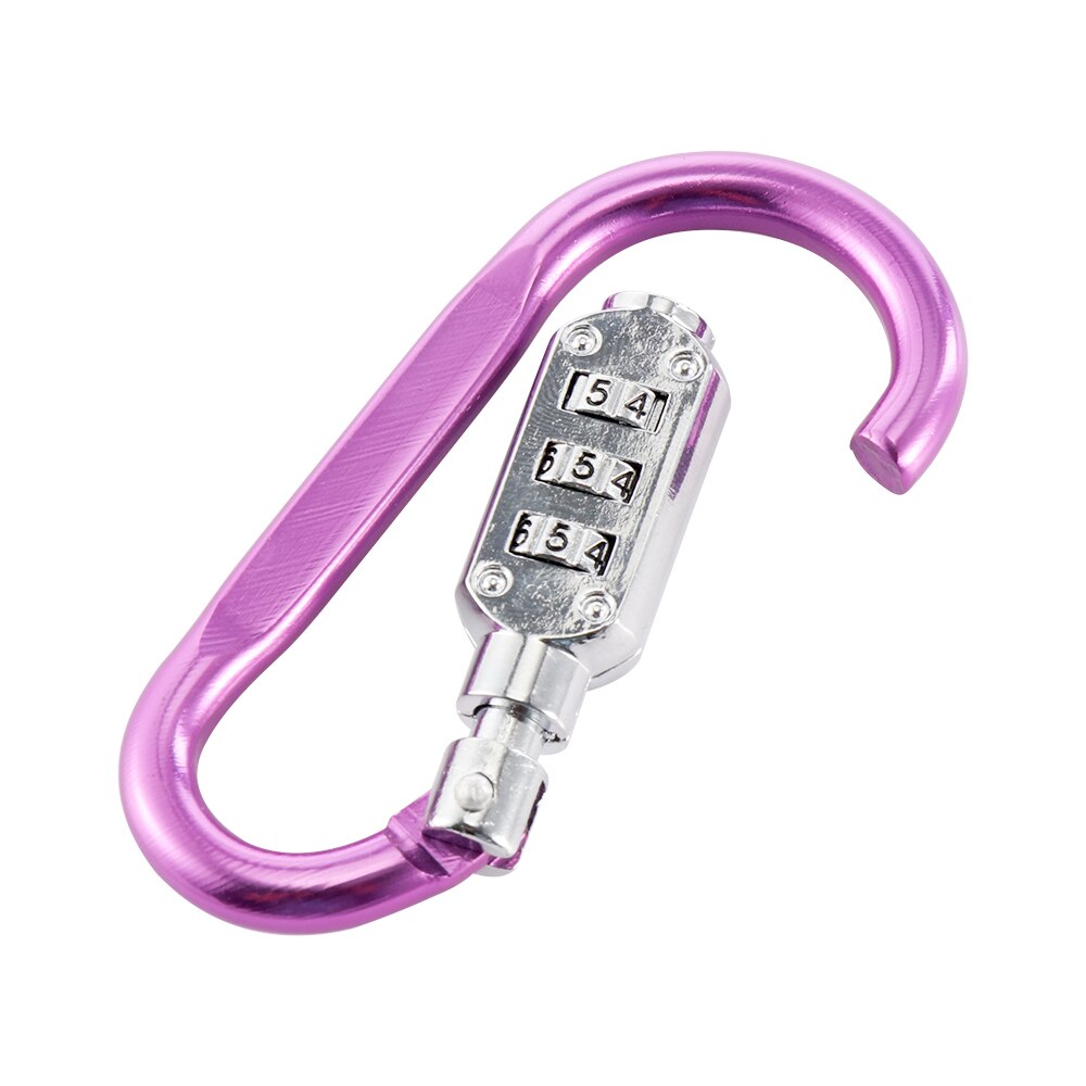 Mousqueton en alliage, combinaison intelligente de petite taille pour voyage, 1 pièce, mousqueton, Code à suspendre, cadenas de randonnée pour Camping