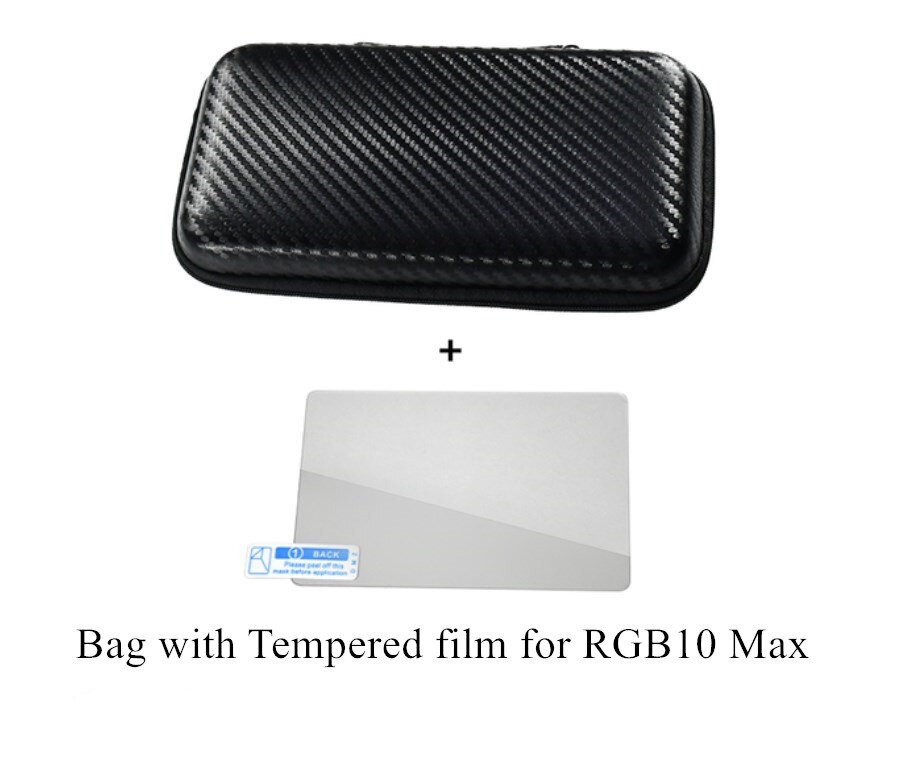 POWKIDDY-bolsa protectora portátil RGB10 MAX Anbernic RG503 para consola de juegos Retro de 5 pulgadas, RGB10 MAX 2, carcasa: Bag with tempered