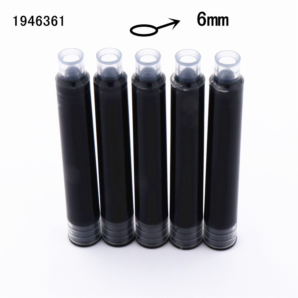 De lujo, , hermoso Material 3657, negocios, oficina, escuela, pluma estilográfica media,: Big 5pcs ink Black