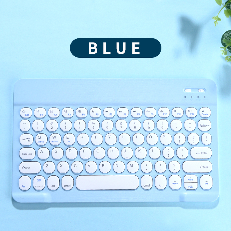 Para apple ipad huawei samsung xiaomi lenovo teclado universal rato combinação teclado mágico para tablet ios android windows pad: Blue