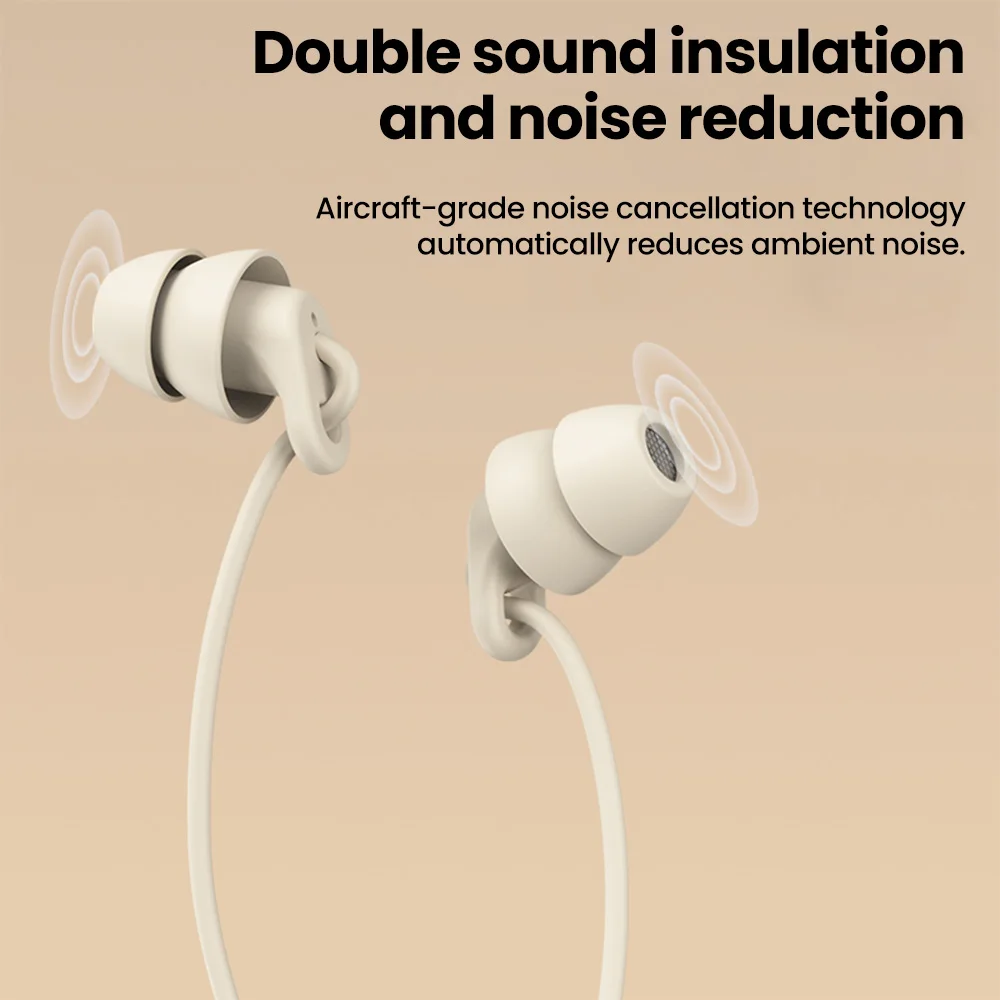 Sound Insulation In Ear Sleep Headphones Soft Silicone Comfort Wearing Anti Noise Side Sleeping Wired Music Earphones