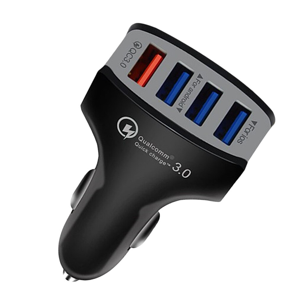 Auto usb snellader  qc3.0 4 poorten usb snelladen autolader