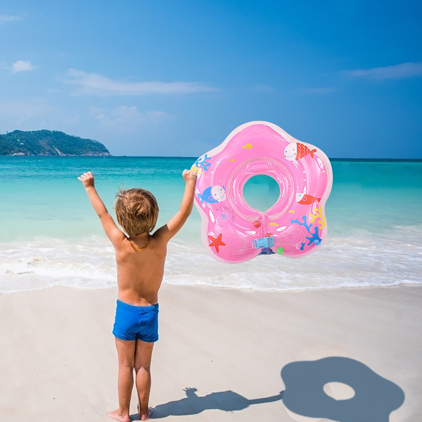 Zomer Weggeven Inflator Zwembad Drijft Met Baby Zwemmen Ring Dolfijn Voor Baby Geschikt Over 3 Jaar Oude Kinderen Gebruiken in Zwemmen Zwembad