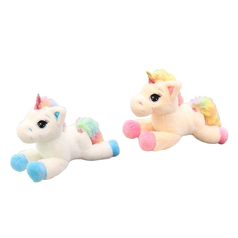 Rainbow Unicorn Plush Horse Animals Children Girl Party Supplies