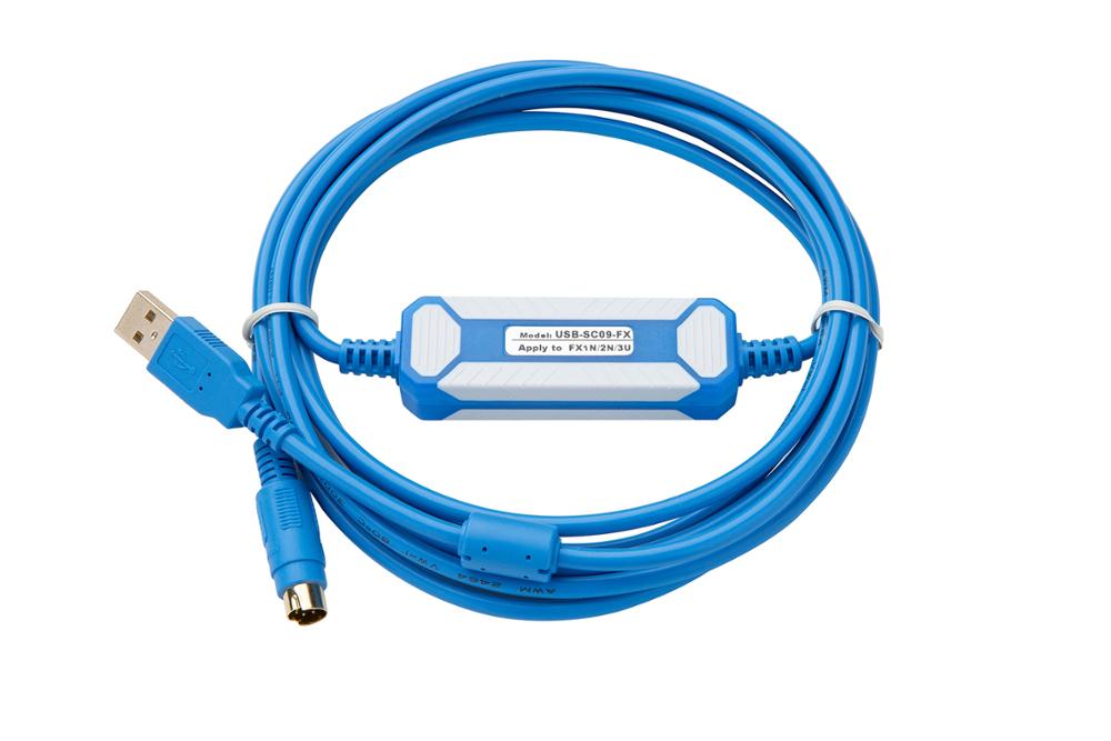 USB-SC09-FX Isolation Programming Cable Suitable For Mitsubishi FX All Series FX2n FX3U FX1N PLC Isolated Adapter: Gold Plated Version