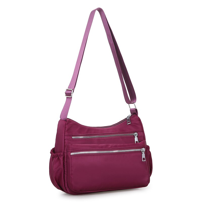Women Messenger Bags Hobos Shoulder Zipper Bag Lightweight Waterproof Nylon Oxford Travel Crossbody Bag Purses Handbags