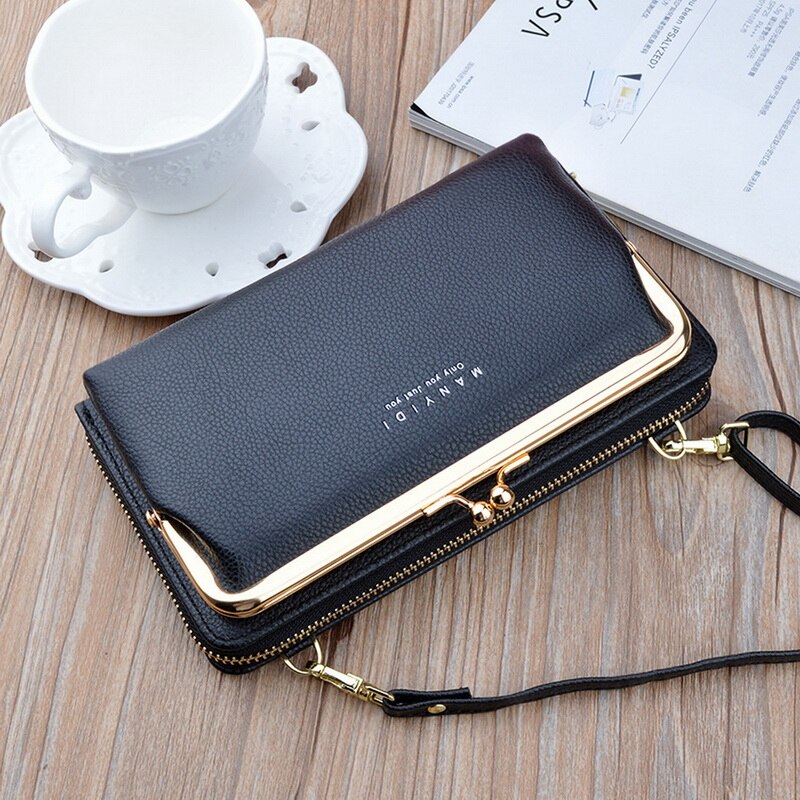 Dames portemonnee merk mobiele telefoon portemonnee grote kaarthouders portemonnee handtas portemonnee clutch messenger schouderbanden tas crossbody