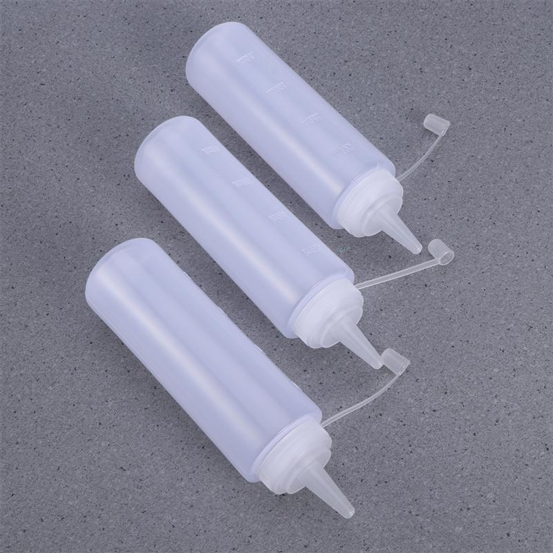 5 pièces 200 ml 8 oz En Plastique Squeeze Gicler Bouteilles de Condiments avec Torsion Sur Couvercles Top Distributeurs pour Le Ketchup Sauces Chaudes D'huile D'olive