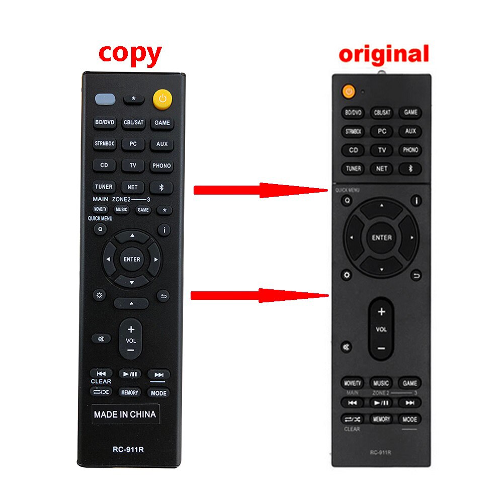 RC-911R Replace Remote Control For Onkyo TX-RZ810 TX-NR575E AV RECEIVER