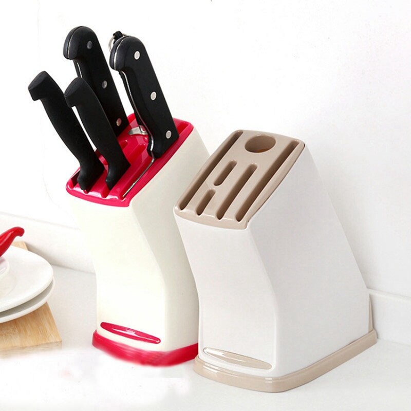 Multifunctional Knife Storage Rack Universal Kitchen Accessories Light Drain Plastic Knife Holder