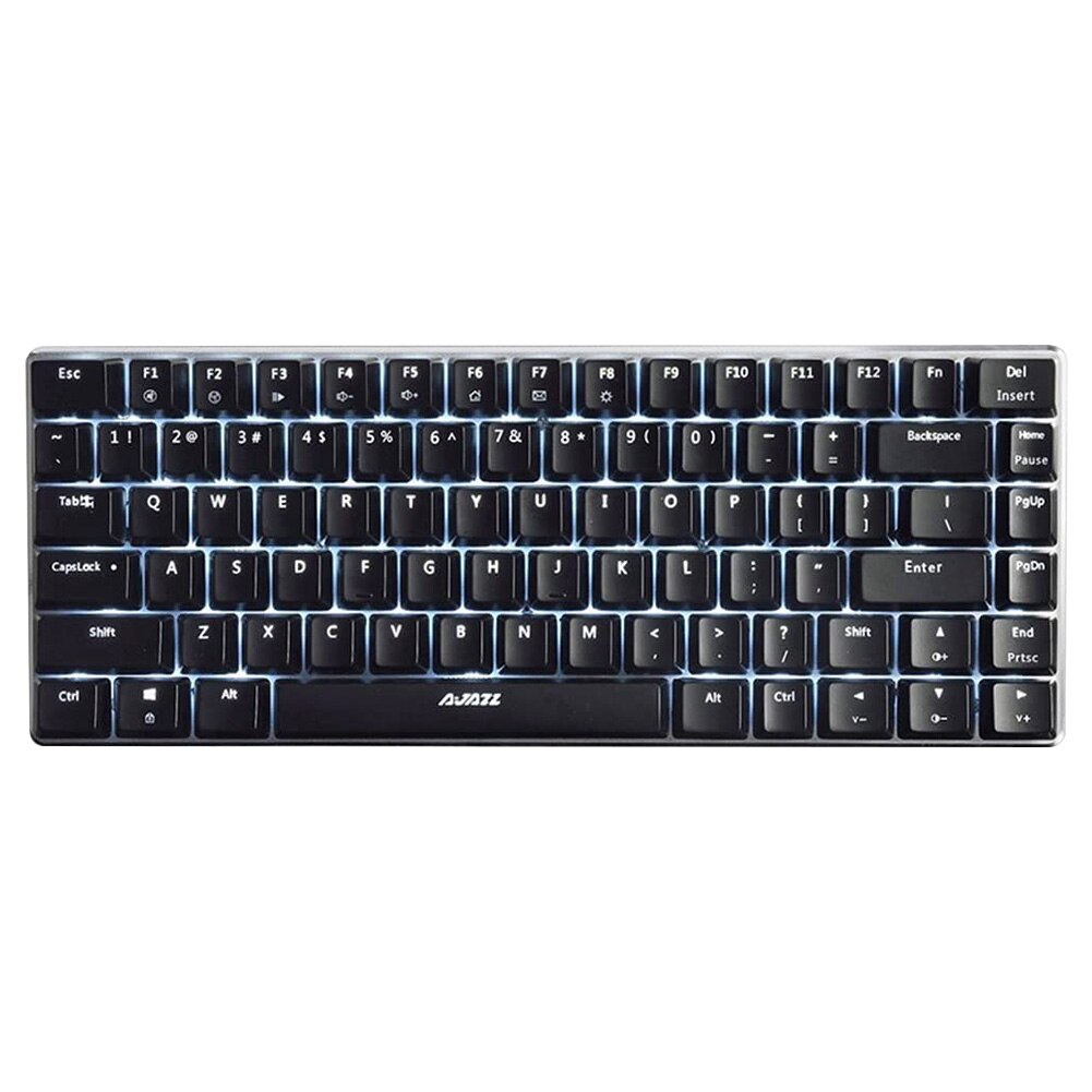 Ajazz AK33 82 touches clavier mécanique USB filaire LED rétro-éclairage clavier de jeu ergonomique pour ordinateur: Black