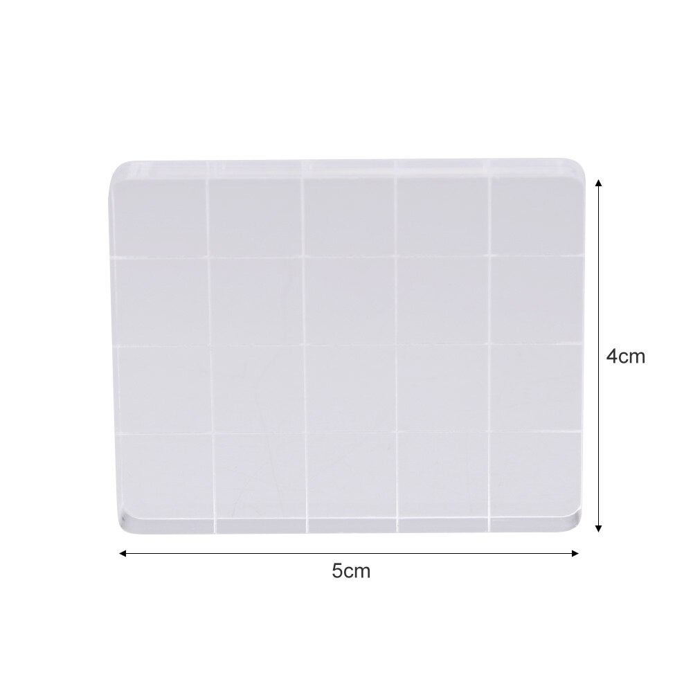 9 Size Acrylic Block For Clear Stamp Cling Mounted Rubber Stamps DIY Scrapbooking Clear Photo Album Decorative Handmade Tool: 4x5CM