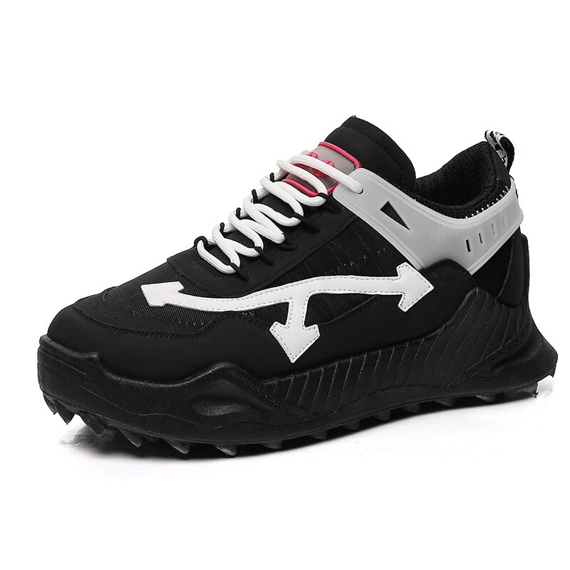 Colorful Men Casual Shoes All Seasons Breathable Sneakers Men Mixed Colors Walking Dad Shoes For Male: Black / 10
