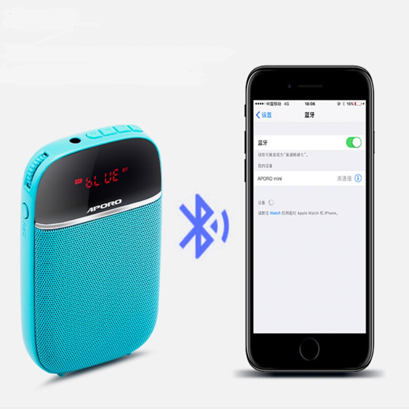 Amplificatore vocale da 10W mini portatile con musica amplificata del suono riproduzione di cuffie con microfono cablato e cintura per aula