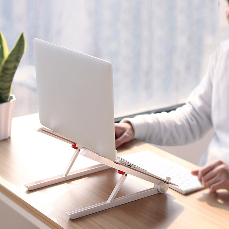 Hieronder 17 inch Laptop Desk Houder Notebook Stand Opvouwbare Draagbare Verstelbare Standaard voor Macbooks