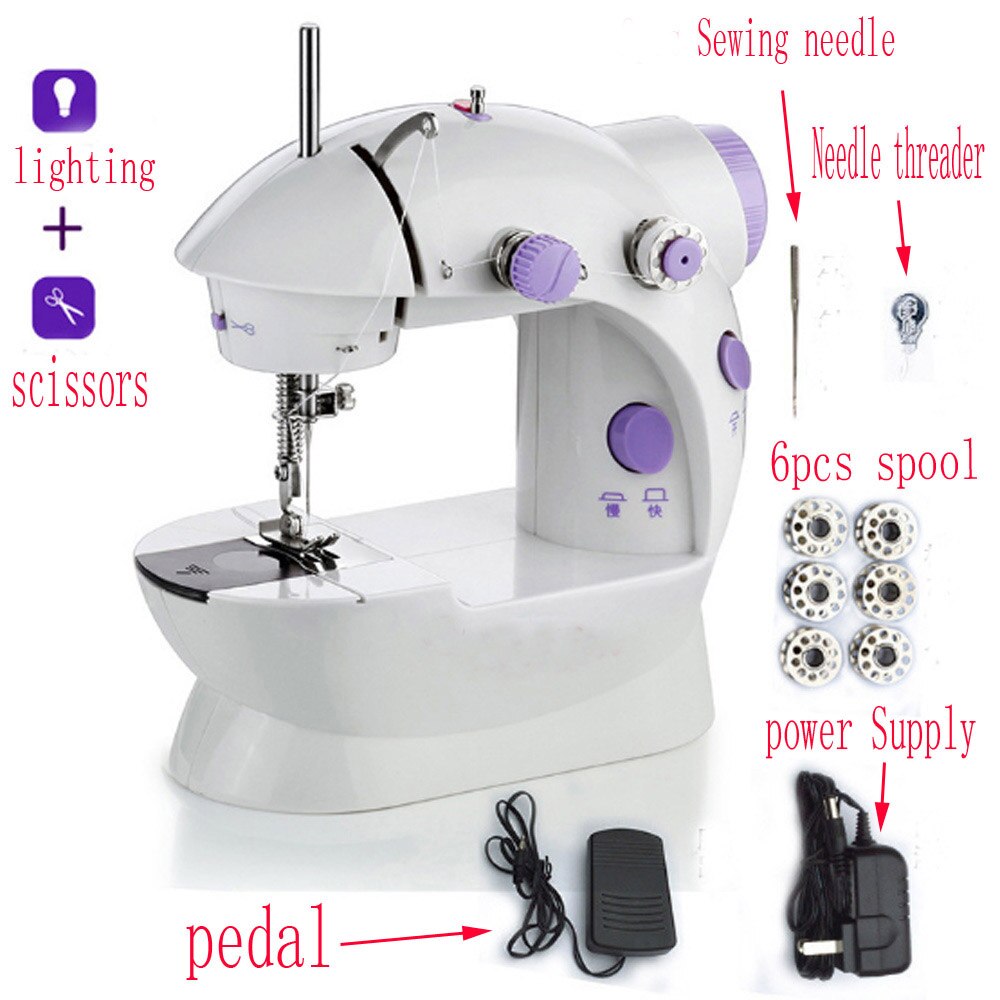 Mini Machine à coudre | Machine à coudre, Portable, couture, broderie sans fil, vêtements, tissus, Machine à coudre électrique manuelle, accessoires