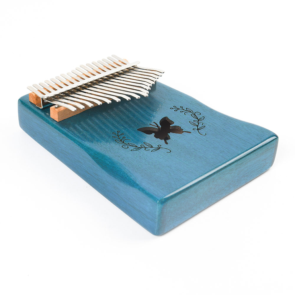 Children's and Girls' Styles 17 Keys Kalimba Pattern Thumb Piano Mahogany Body Musical Instrument 17 Keys Kalimba