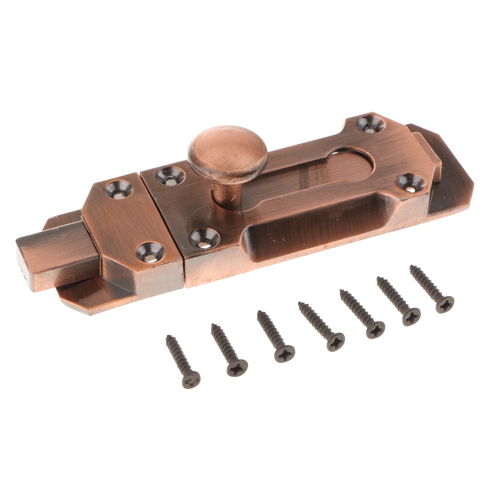 Brass Windows Interior Door Slide Latch Lock Bolt Lever Barrel Indoor Garage Warehouse Gate Safety Guard Push Buckle Latches