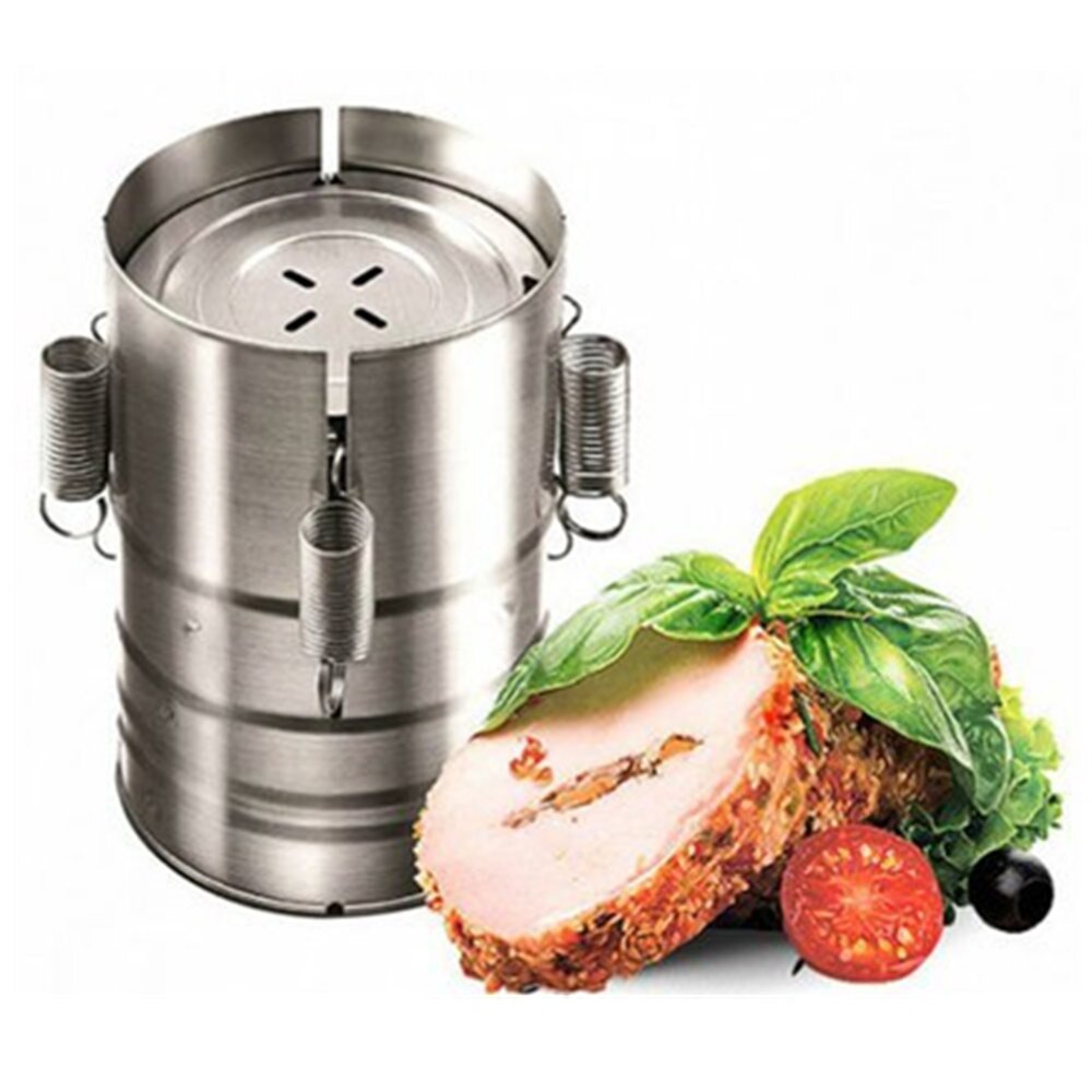1PC Kitchen Cooking Tools Stainless Steel Ham Press Maker Machine Seafood Hamburger Meat Poultry Tools Round Shape