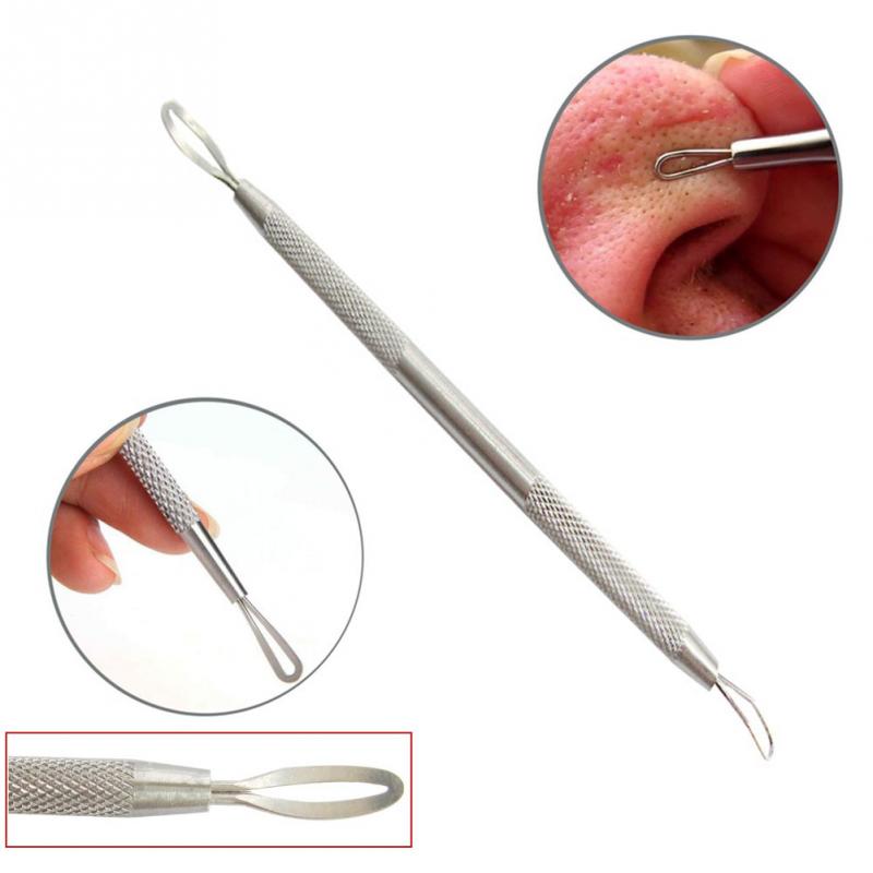 Pimple Pin 12.5cm Double head Stainless Steel Blackhead Remover Cleanser Face Skin Care Tool Pimple Pin Facial Blackhead Remover