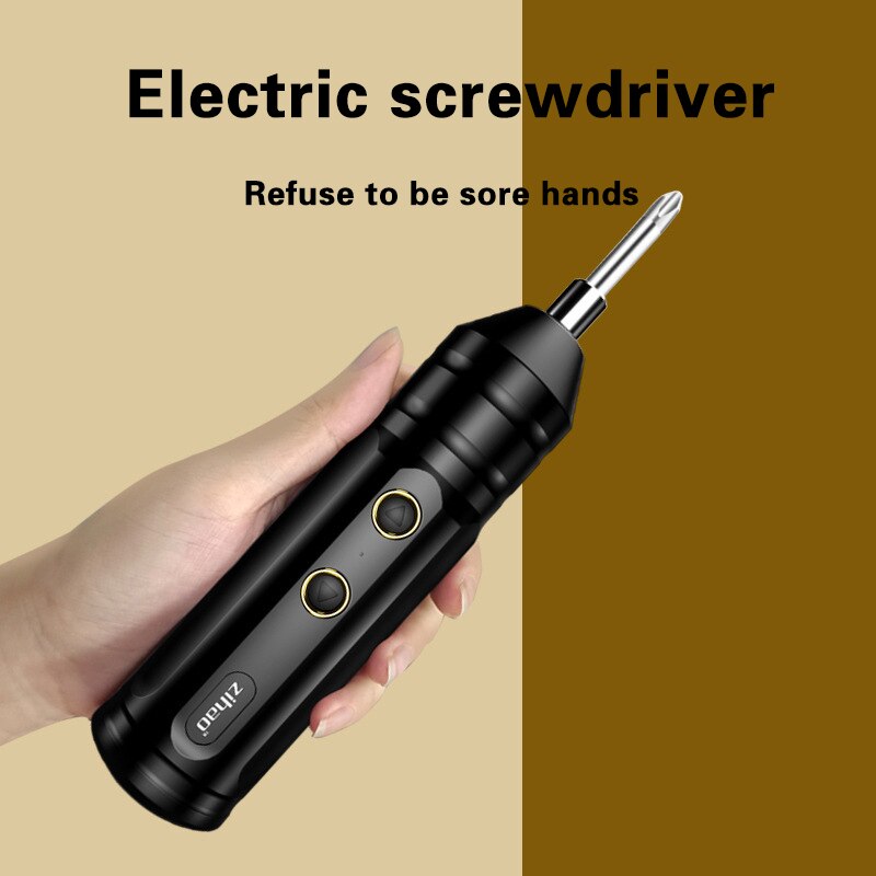Portable Electric Screwdriver Cordless Electric Drill Brushless Impact drill Electric Hammer USB Charging home Repair Set Tool