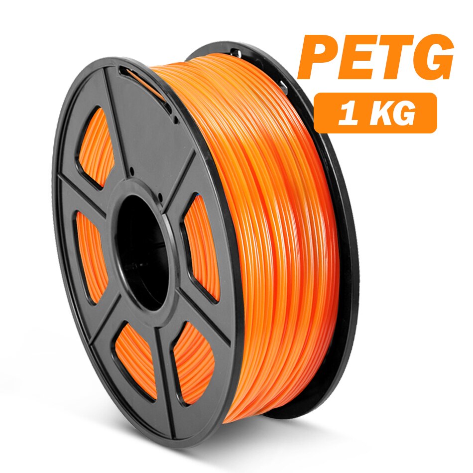 SUNLU – Filament PETG translucide pour imprimante 3D, matériaux d'impression en plastique, , 1.75mm de diamètre, sous forme de bobine de 1KG: PETG Orange