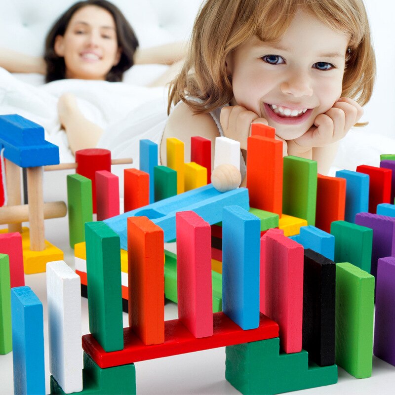 120Pcs Kinderen Houten Domino Puzzel Speelgoed Domino Interactieve Game Orgel Hout Blokken Learning Kinderen Speelgoed Educatief Speelgoed