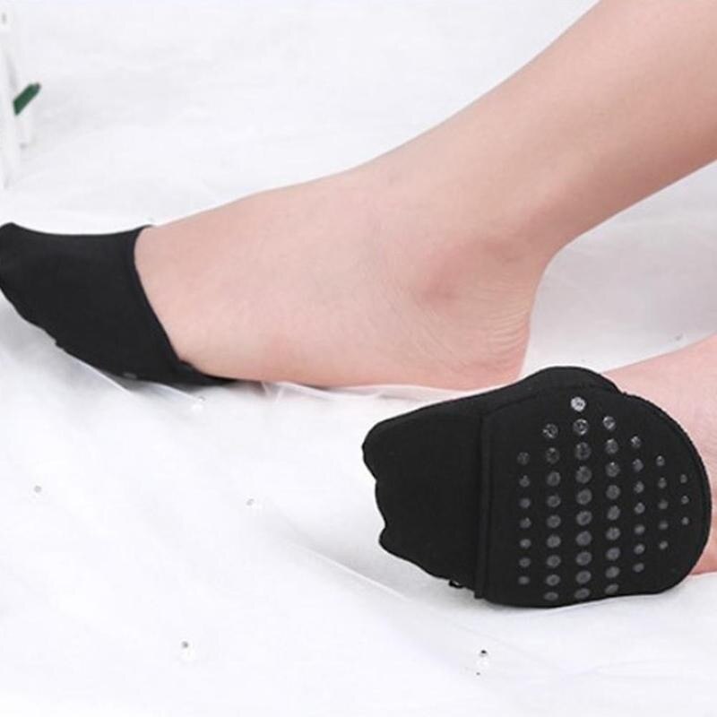 1 Paar Vrouwen Anti-Slip Zweet Absorberen Spons Voorvoet Pad Half Yard Pads Pain Relief Voorvoet Sokken Voor Hoge hakken Kussen Pad