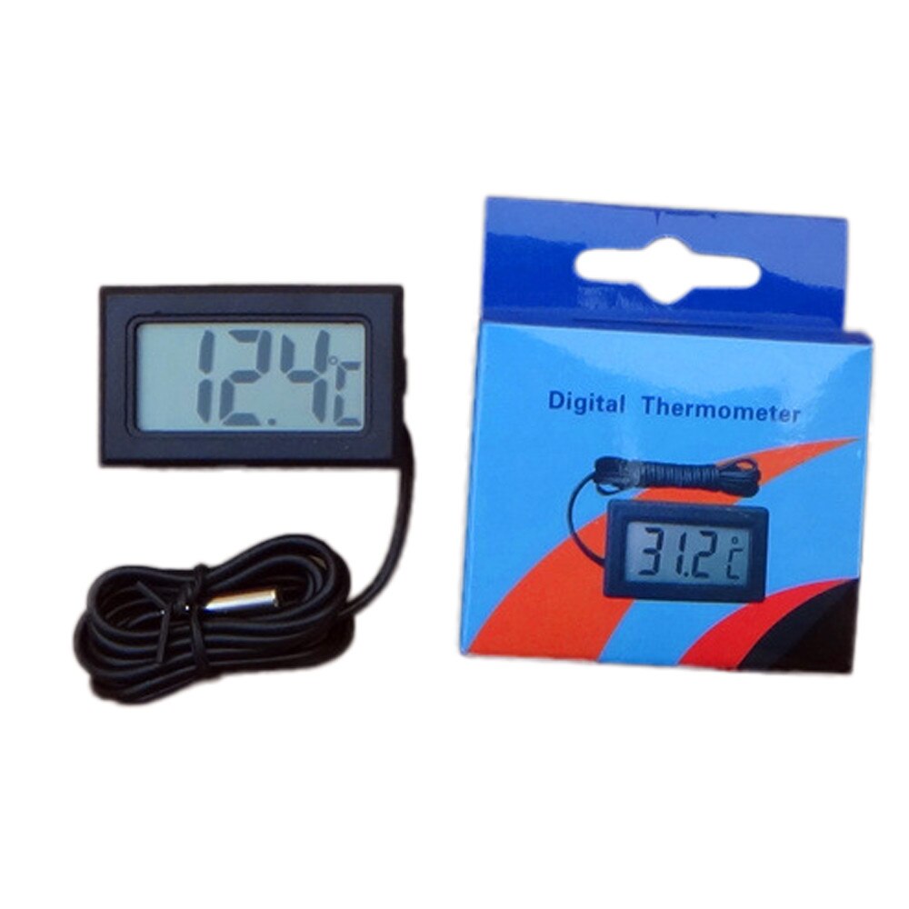 1M Mini LCD Display Digital Thermometer Tester for Bathroom Water Fish Tank Refrigerator 1M Temp Sensor Probe Thermometer