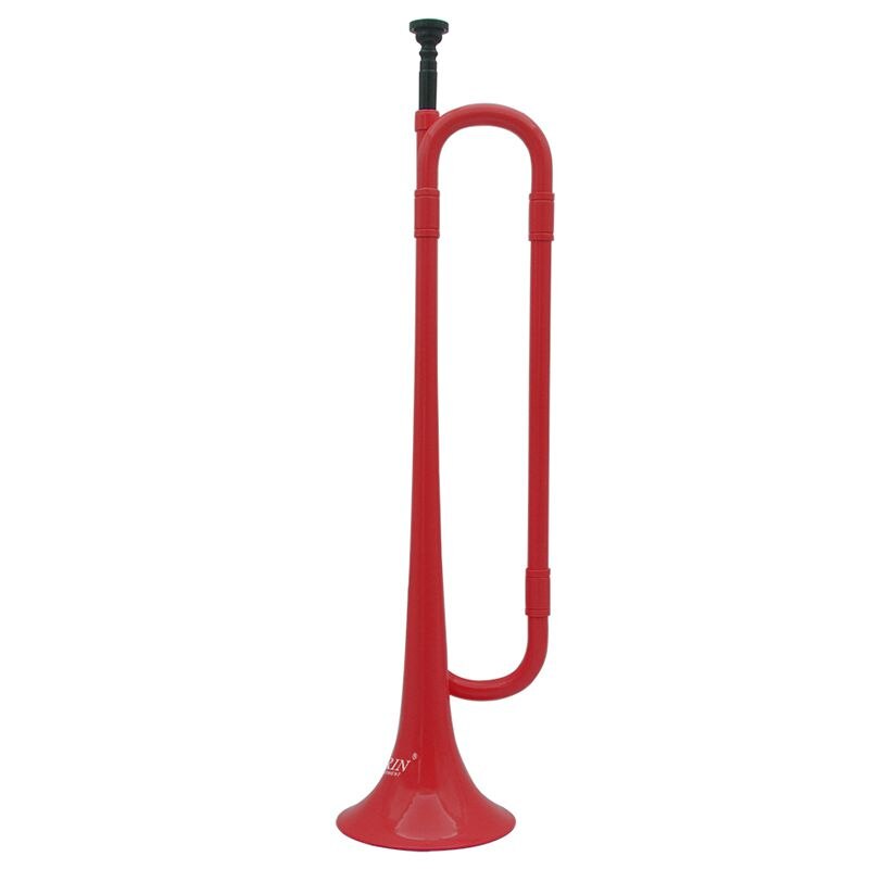 B Flat Bugle Cavalry Trumpet Plastic with Mouthpiece for Band School Student Red color: Default Title