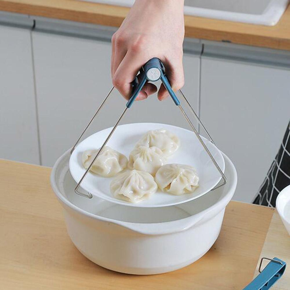 Multifunktion rustfrit stål anti gryde skål fad klemme gripper holder klip skål gripper gryde holder gripper klip køkken tænger
