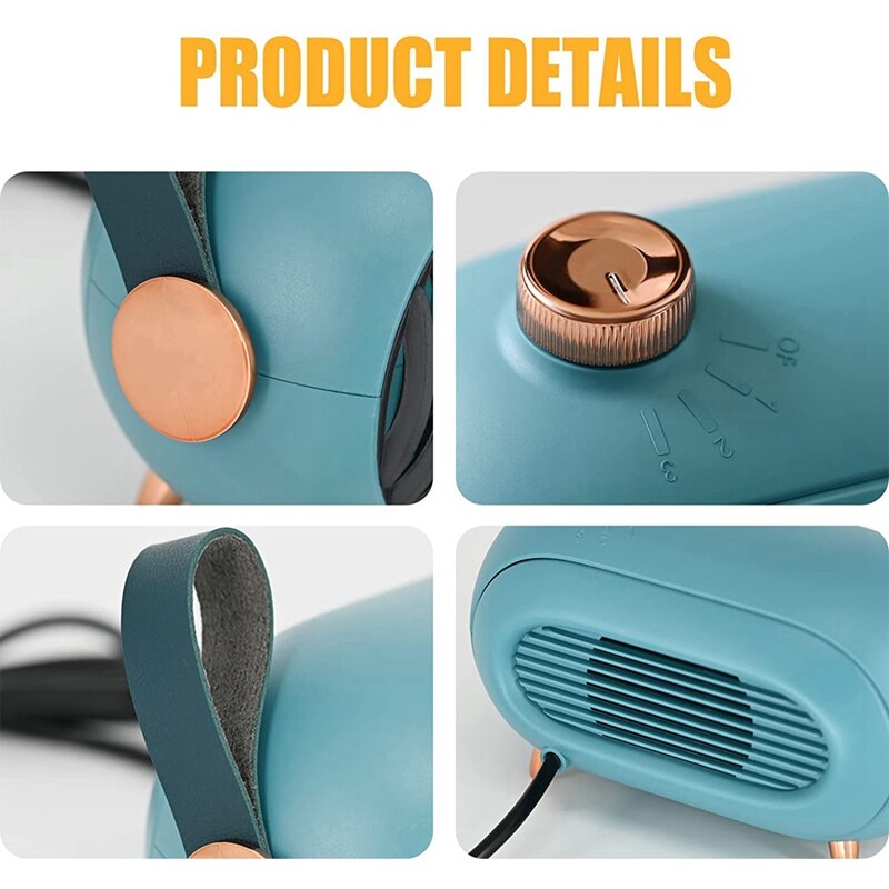 Space Heaters Portable Mini Heaters For Homes And Offices Energy-Saving Small Space Heaters, US Plug