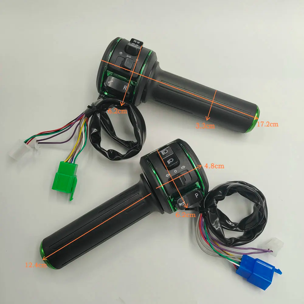 Elektrische Scooter Rechts en Links Handvat Gaspedaal, Combinatie Schakelaar Montage Reverse, 3 Speed, draaien, claxon Reparatie Deel