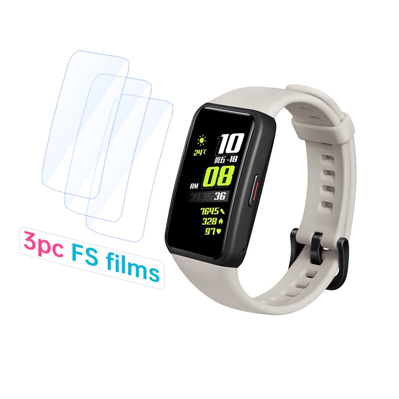 Honor-reloj inteligente Band 6 Original, pulsera con pantalla táctil AMOLED, Monitor de ritmo cardíaco y sueño, oxígeno en sangre, SpO2, resistente al agua: Std Gray n Film