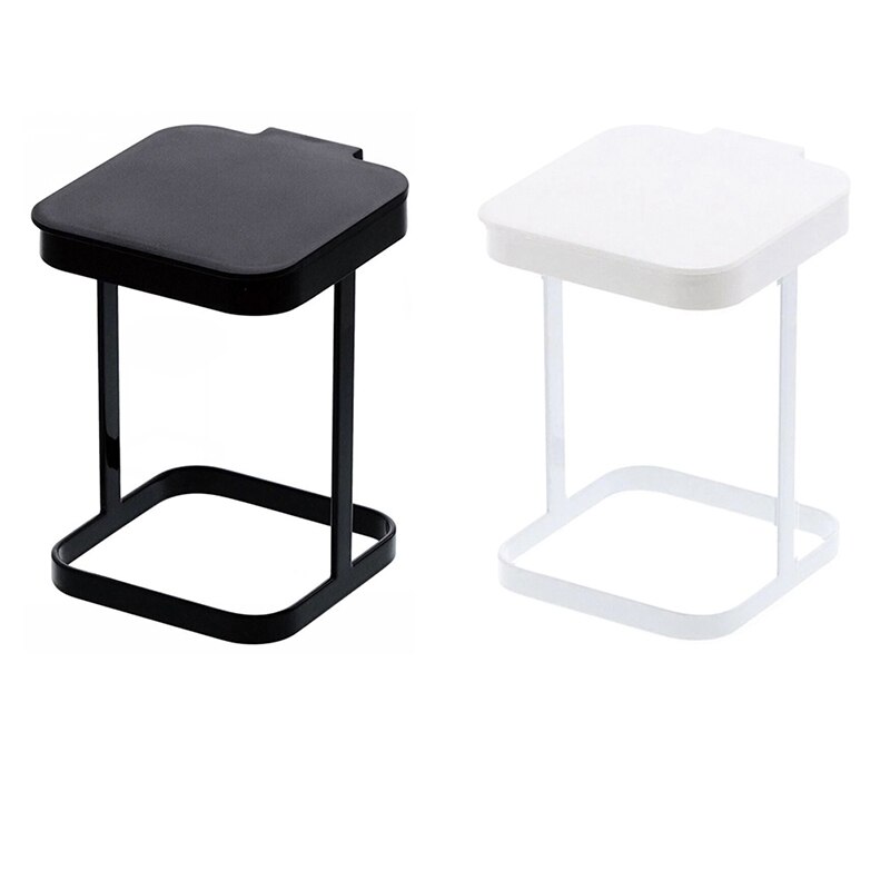 Oficina pequeña cubo de basura Papelera para escritorio Flip tapa de la habitación de la casa de mesa Mini