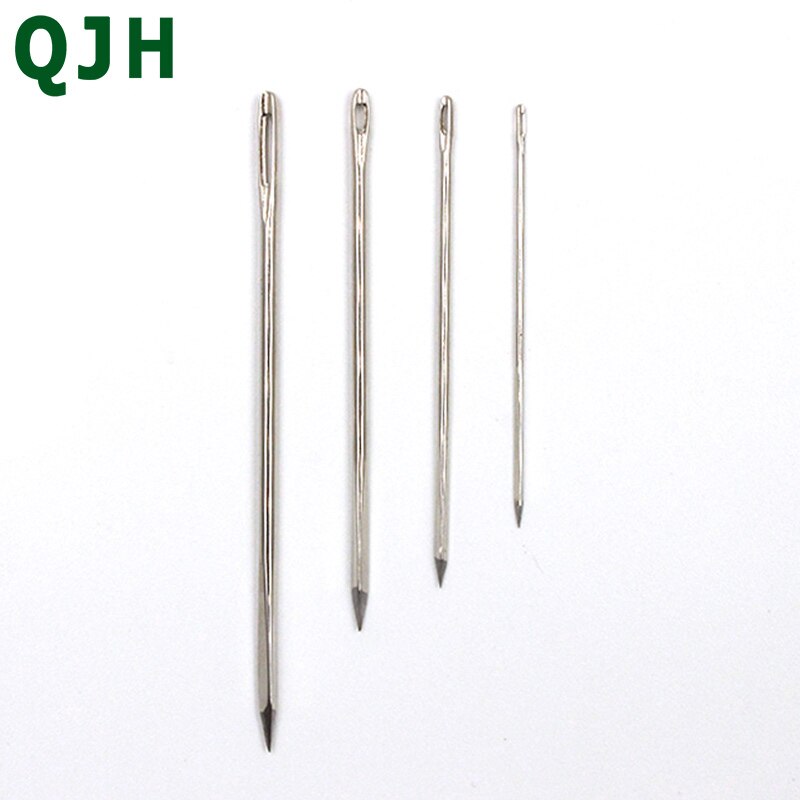4 unids/set forma Triangular de coser agujas de piel de mano de acero inoxidable de Pin DIY dedicado punto materiales de costura
