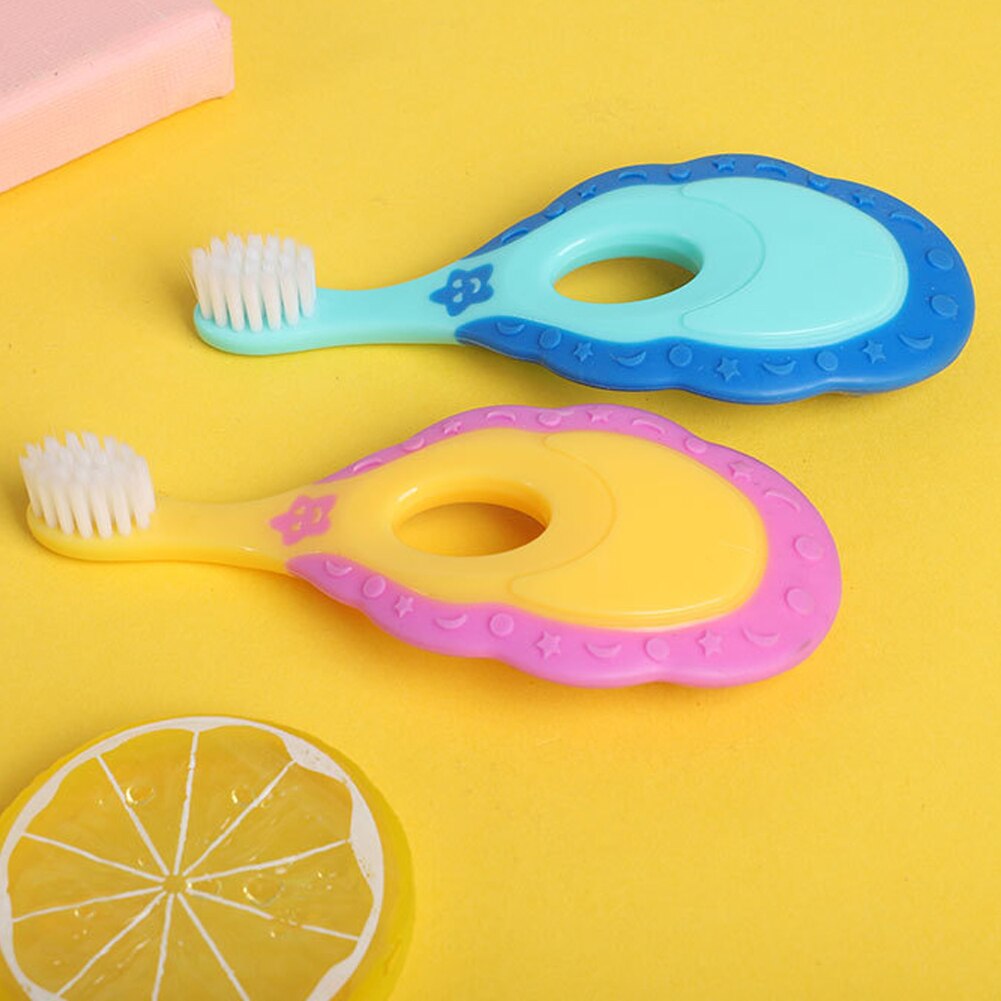 Spazzolino da denti per bambini spazzolino da denti per bambini con manico cura orale pulizia spazzolino da denti spazzola per capelli morbida per bambino 1-3T