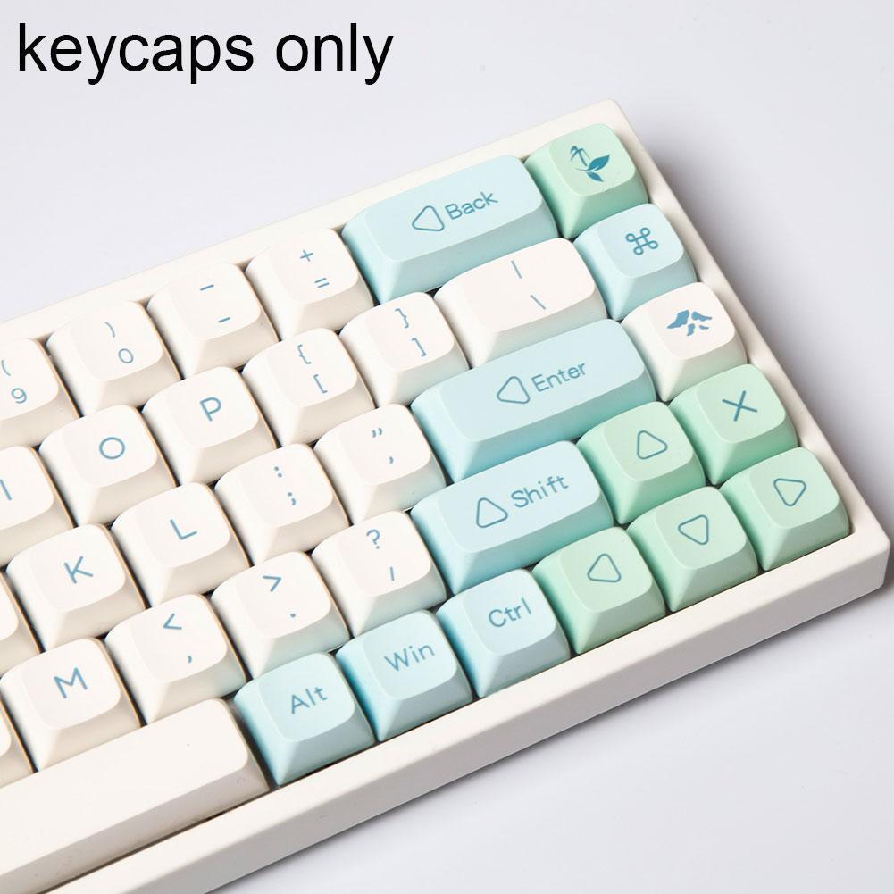 Keycool Artisan Keycap Set Ice Mint XDA Keycaps For Mechanical Keyboard Pbt Dye-sublimated Diy Desktop Keyboards Accessories