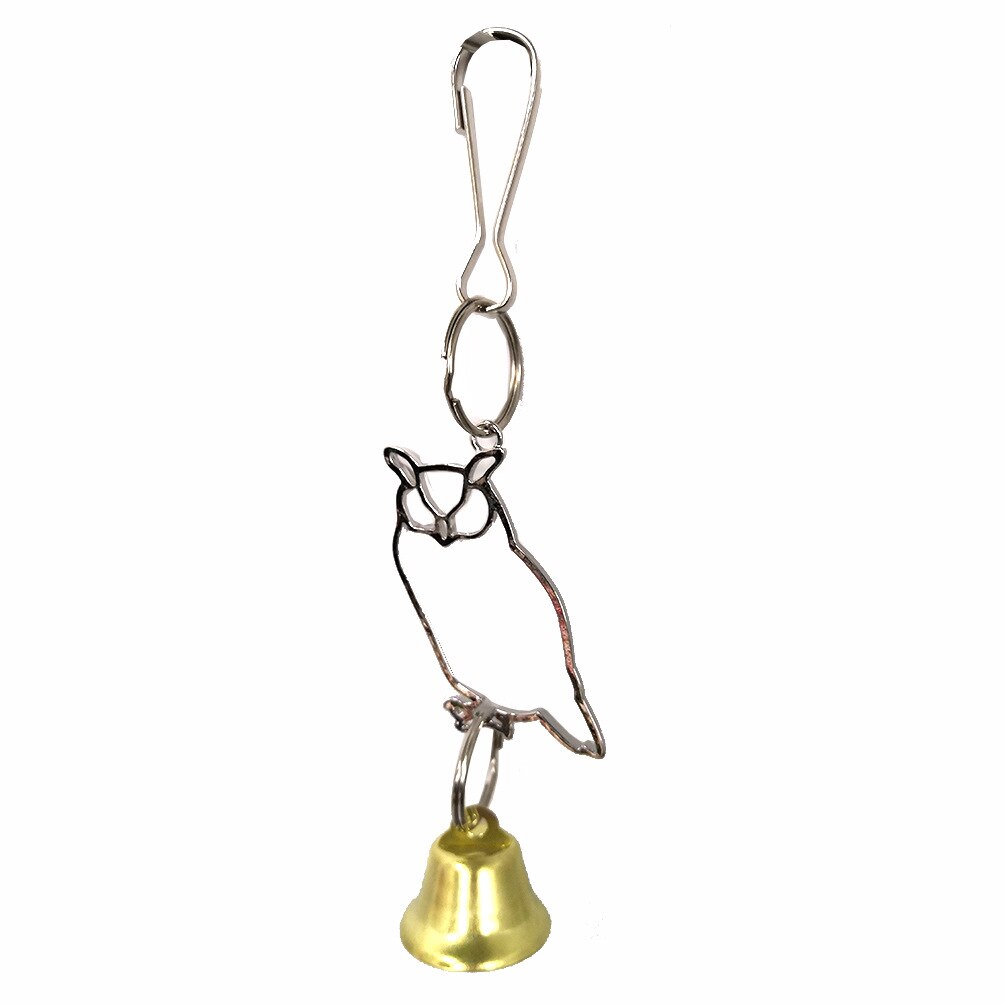Uil Vorm Swing Bel Speelgoed Vogel Klimmen Papegaai Bite Chew Huisdier Opknoping Kooi Decor