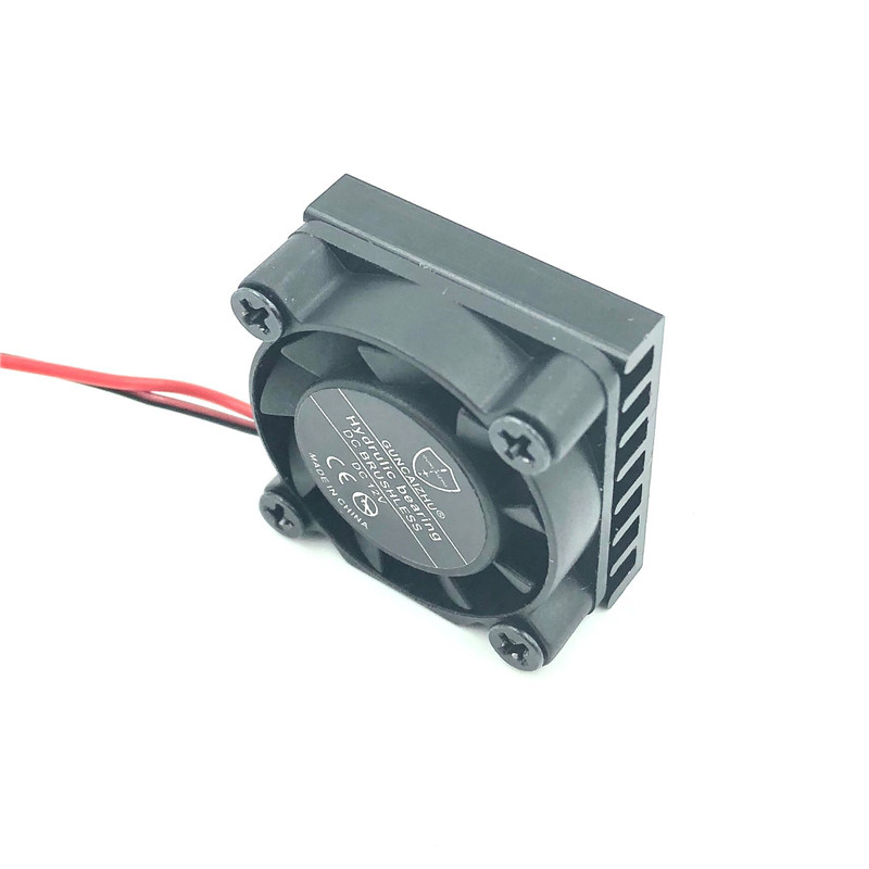 GUNCAIZHU 25mm Brushless Cooling Fan 12V 5V DC Mini Fan Cooler high speed 11870RPM 2.5cm micro fan heatsink 2507 25x25x7mm: 12V with heatsink
