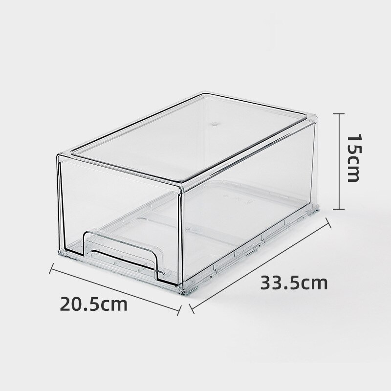 WDDSXXJSL simple drawer storage box office supplies desktop storage superimposed cosmetics sundries storage box home decoration: transparent XL