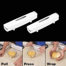 Huishoudfolie bakpapier houders dispenser plastic lades folie wikkelgereedschap aluminiumfolie