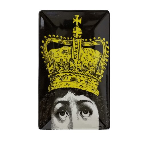 Human Face Plate Jewelry Storage Dish Ornaments Rectangular Tray Candle Holder Jar Candelabra Home Decoration tray: 1