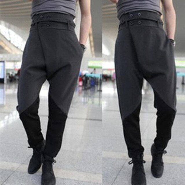 Men's pants spring and autumn slim stretch waist pants men's casual pants low crotch boot pants small leg pants large size: XXXL