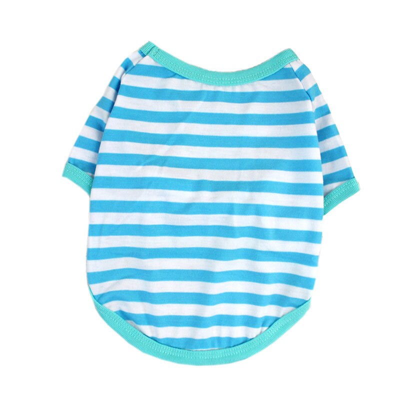 Gestreept honden-T-shirt voor kleine middelgrote honden Katten Puppy Katoenen shirt met korte mouwen Hond Zomerkleding Franse Bulldog Terrier: Dark Khaki / XXXL