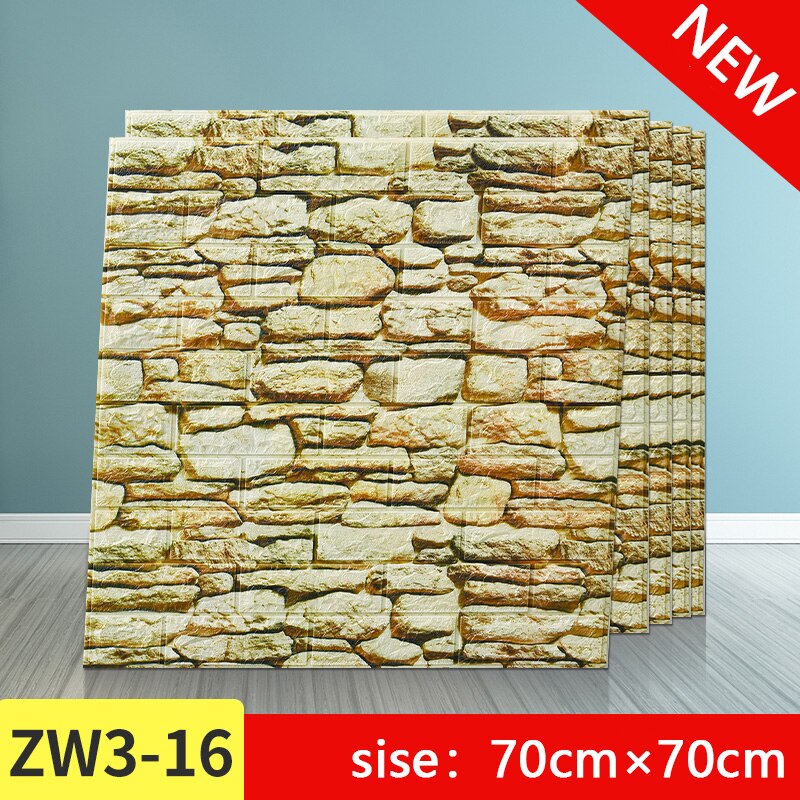 3d murstein pe skum vegg klistremerker paneler rom dekal retro stein dekorasjon preget stue barn safty soverom hjemme dekor: B
