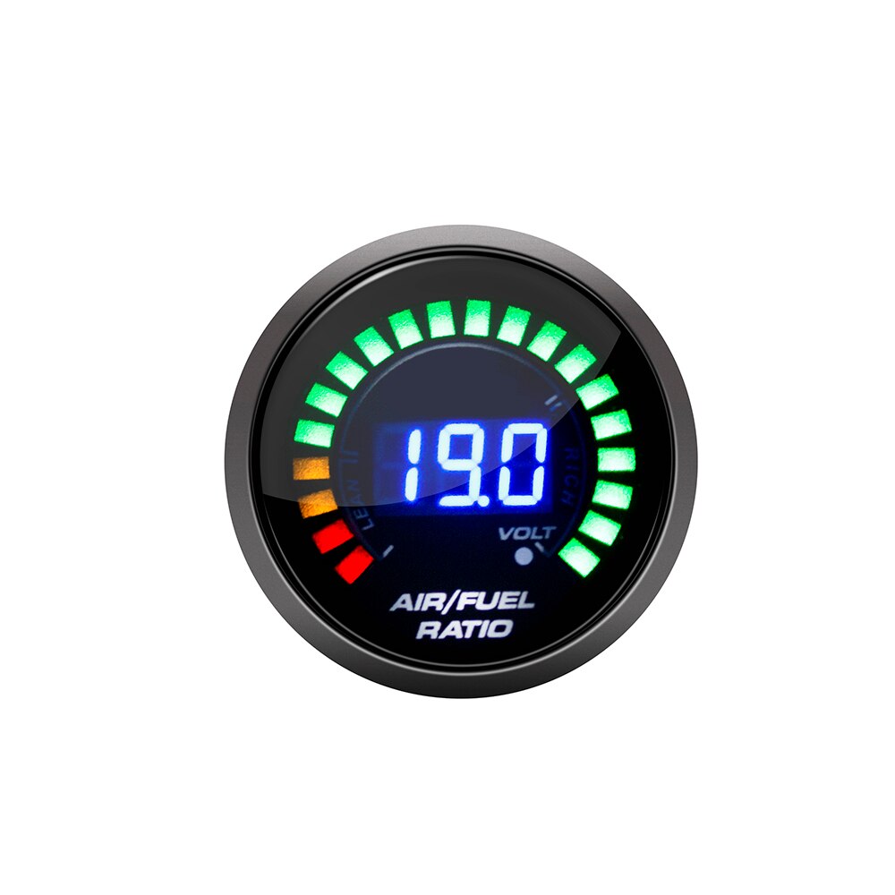 52Mm Air Fuel Ratio Gauge Digitale Pijl Display Met Lambda Sonde Zuurstof O2 Sensor High-End Auto Gauge fit Voor 12V Auto 234-4209: Gauge