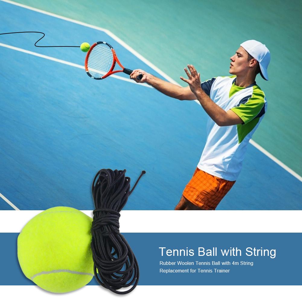 Tennisballer slitesterk racket gummiull tennisball med strengtreningsutstyr for nybegynnere