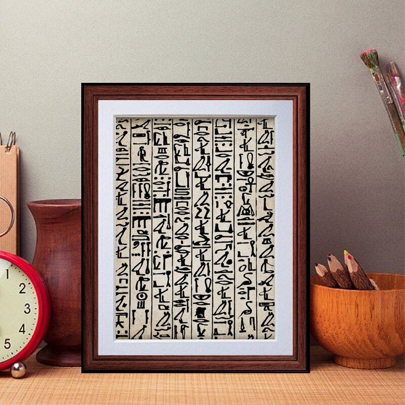Print Wall Art Canvas Painting Abstract Poster Ancient Egyptian Hieroglyphics Writing Nordic Picture For Living Room Home Decor